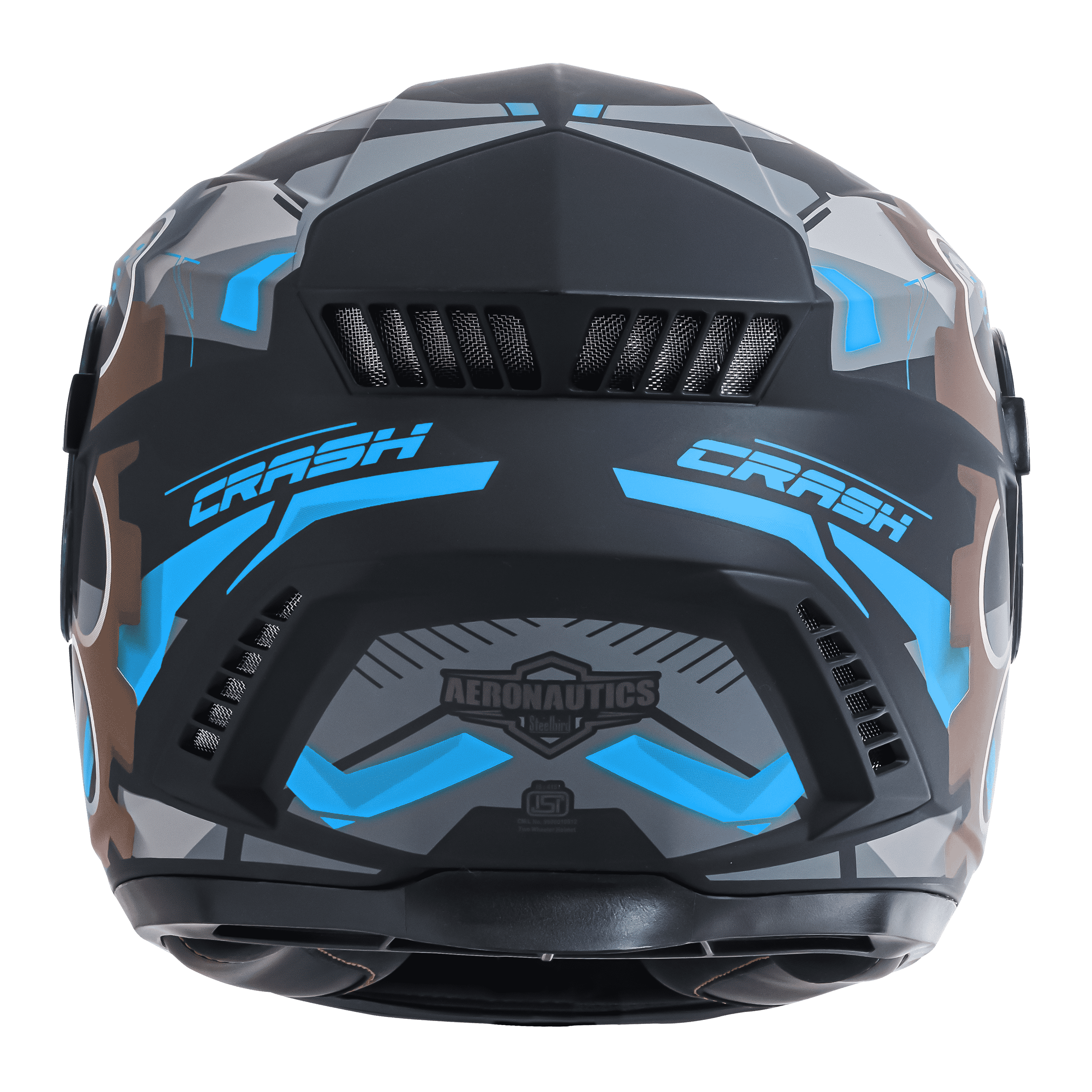 SBH-40 ISS ROLLER CRASH GLOSSY BLACK WITH LIGHT BLUE